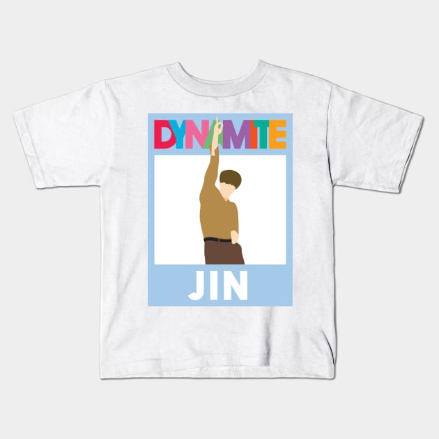 BTS DYNAMITE JIN Kids T-Shirt by YoshFridays